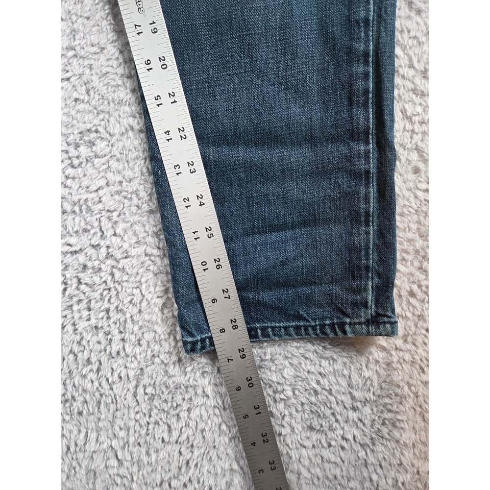 Express Jeans Kingston Tapered Leg 32x30 Blue Mens Classic Fit Distressed Denim - Picture 9 of 11